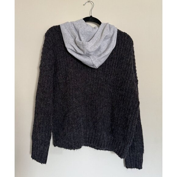 New Aerie Women's Offline Speckle Rib Knit Sweater Hoodie Size Medium Streetwear - Picture 7 of 7